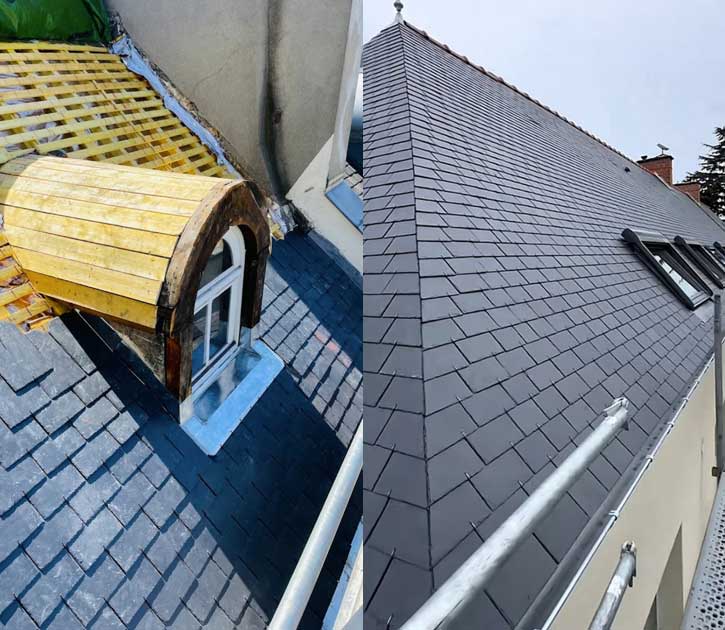 Travaux de couverture - Prolieballe Couvreur 72 dans la Sarthe (72) : pose ou rénovation de votre toiture : ardoises, tuiles… Faitage. Dépannage et intervention en urgence pour votre toit. Artisan couvreur.Intervention dans toute la SARTHE (72)